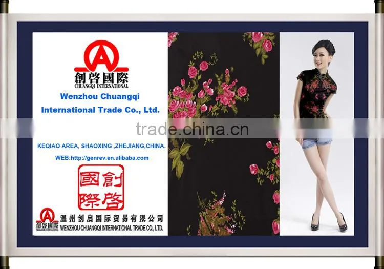 textile printing product with beautiful flowers on poplin cotton fabrics