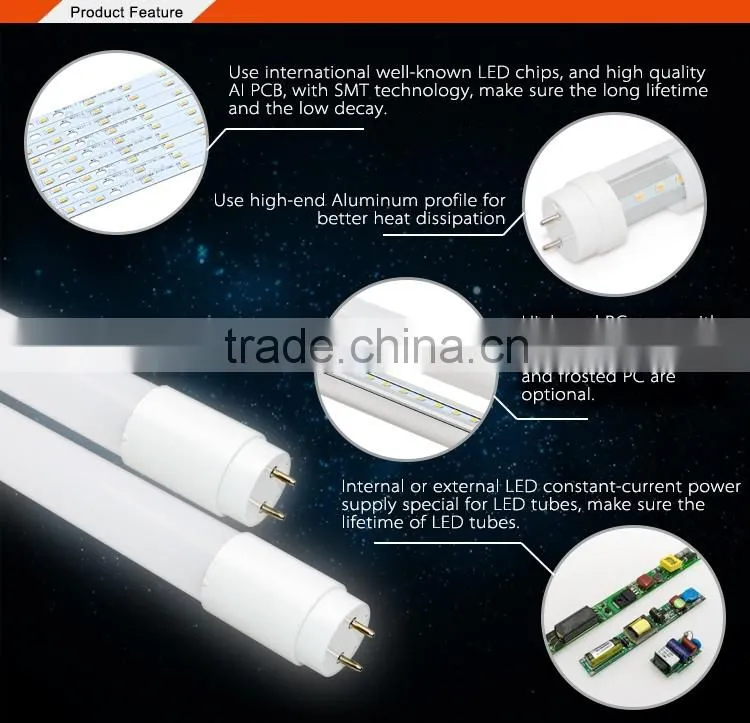 CRI>85 5 Feet 22w T8 Integrated LED Tube Light -cold light (day light)