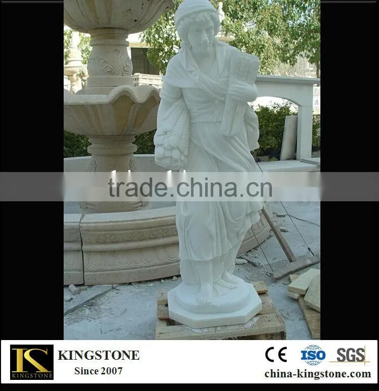 China white marble women statue carving