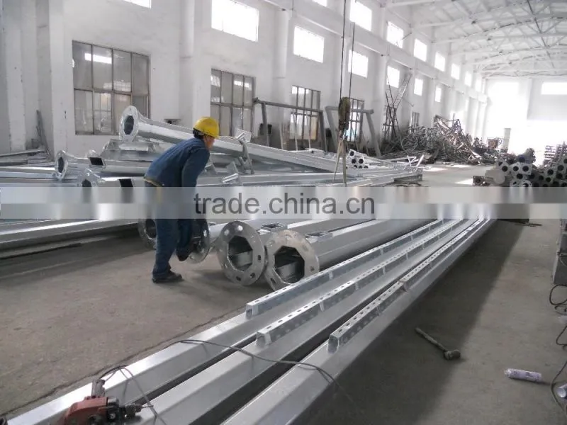 Octagonal custom singal cctv pole
