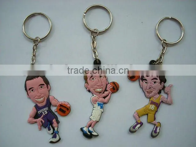 Promotional souvenir giveaway gift OEM custom 3d soft pvc keychain