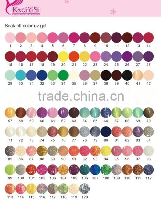 2016 new color long last color uv gel for retails and salons