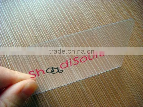 New models high quality transparent card with your logo
