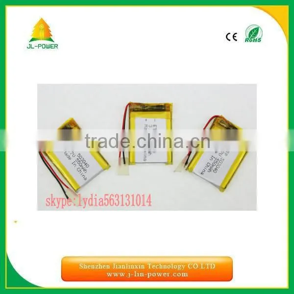 good quality li polymer battery 3.7v 500mah rechargeable battery