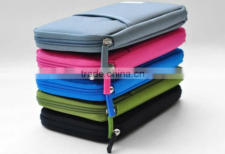 600D Polyester Travel Passport Holder/Credit Card Bag