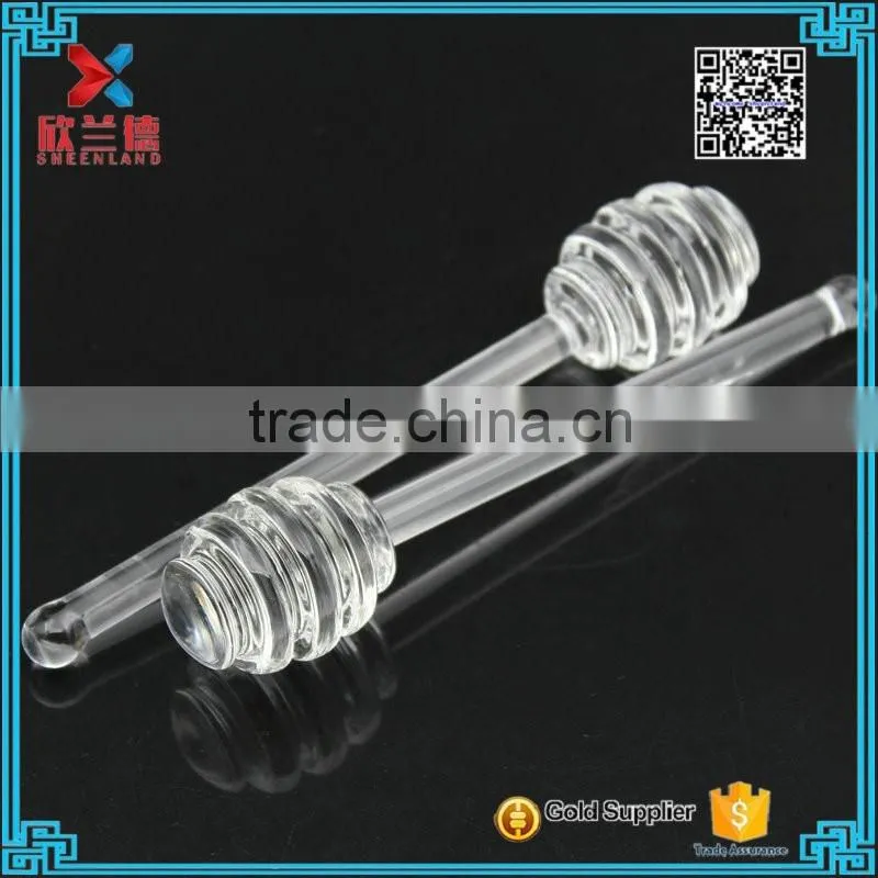 wholesale glass honey stick dipper coffee stirrer glass stick