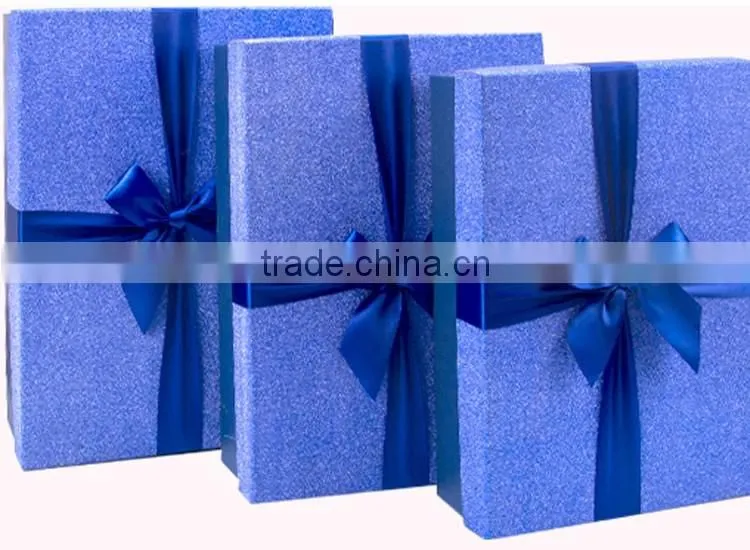 Customized paper box packaging gift cardboard box with ribbon paper gift box