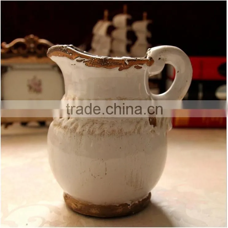 Antique retro chinese antique porcelain/blue flower vase