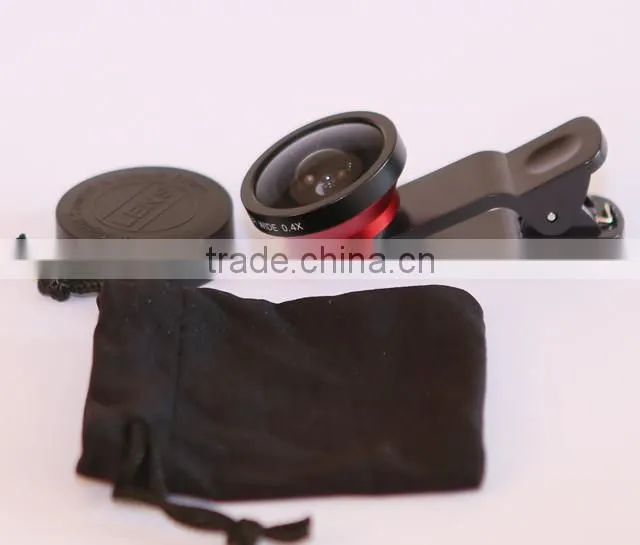 2015 New mobile phone fisheye, Universal Clip 0.4X Super Wide Angle Mobile Phone Lens for iPhone 6 Samsung HTC