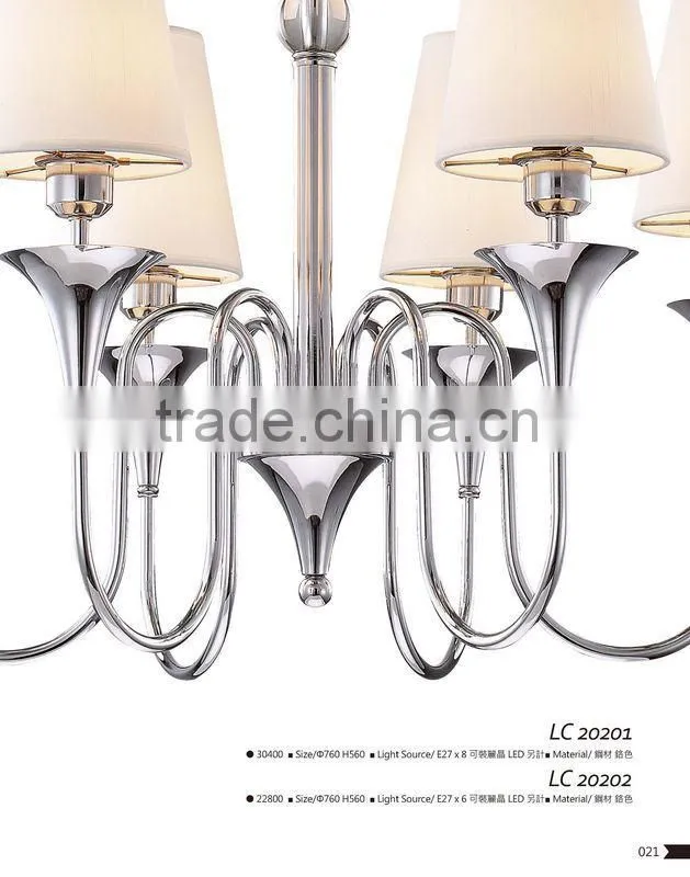 Concise indoor pendant lamp with lampshade/fiber optic chandelier