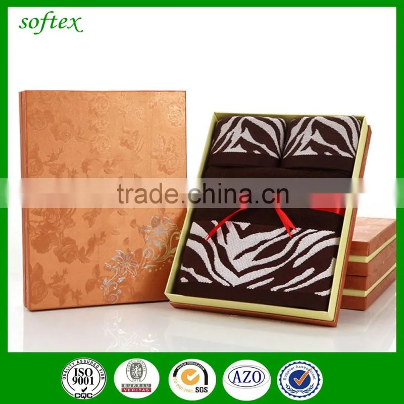 zebra bamboo face towel bath Towel Gift Box Sets in gift box
