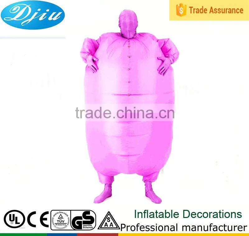 DJ-CO-143 Adult Chub Suit Inflatable masked Fancy Dress Costume Sumo Suit & Second Skin Mask