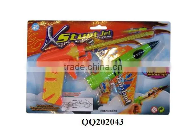 Plastic fun shooting plane toy