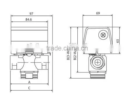 SR2011 motorized ball valve FCU controller for air condition