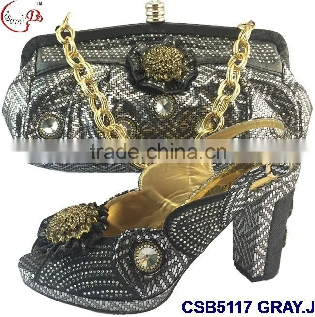 CSB5117 Newest design 2016 Top fashion woman hot selling shoes with matching bags factory price shoes whole sale price