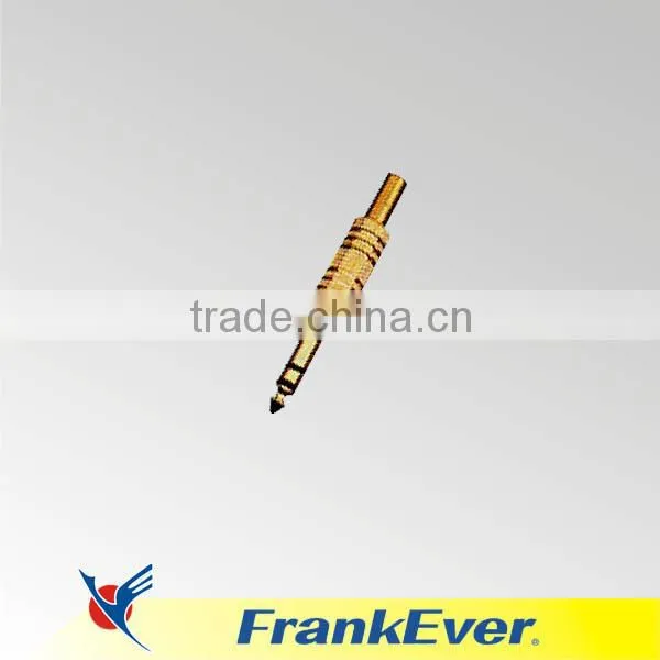 FrankEver 6.35MM STEREO PLUG GOLD,WITH SPRING Audio Jack Plug