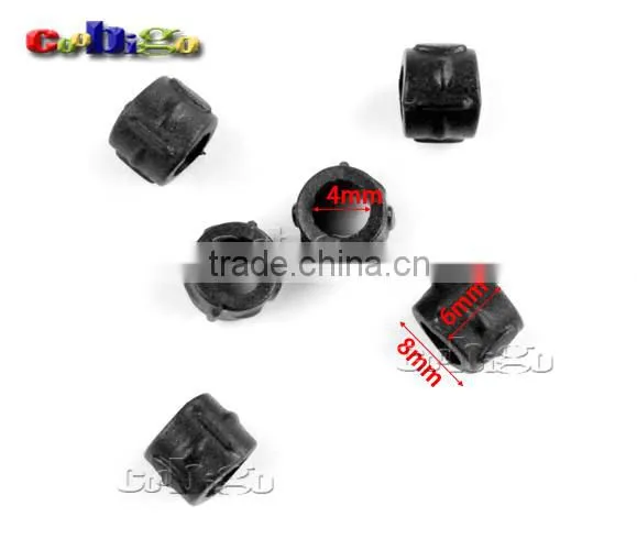 5/32"(4mm) Mini Plastic Beads Bell Stopper Cord Ends For Apparel Sportwear Accessories #FLS197-B