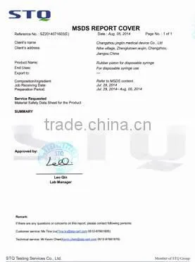 syringe rubber piston