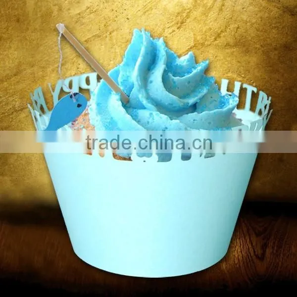 2016 new arrival 250g paper card baby shower favor cupcake wrapper