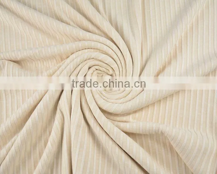 Jiufan Textile Knitted TR Plain Dyed Rib Rayon Polyester Spandex Composition Fabric