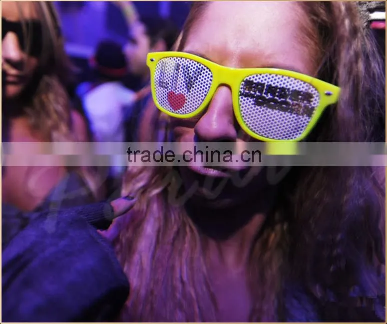 Promotional custom sticker pinhole sunglasses