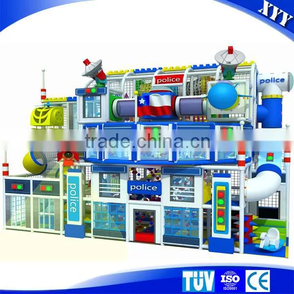 2015 New design police station used commercial kids indoor playground