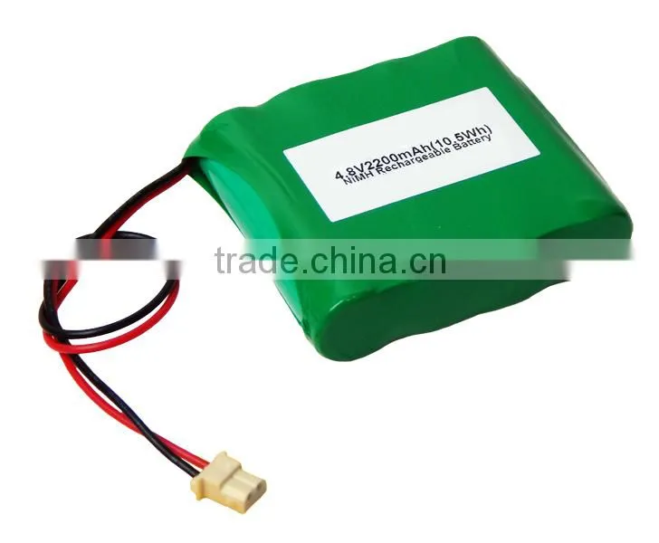 Free sample ni-mh rechargeable battery aa 4.8v 1200mah for lighting and tools