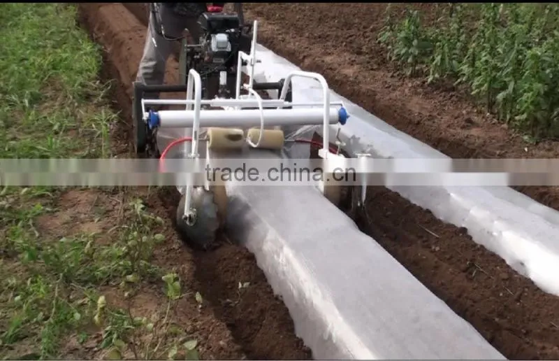 2.2KW gasoline seeding mulch plastic mulching laying machine mulch film price