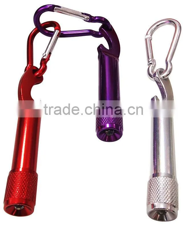 Mini Carabiner Clip Light w/Bottle Opener
