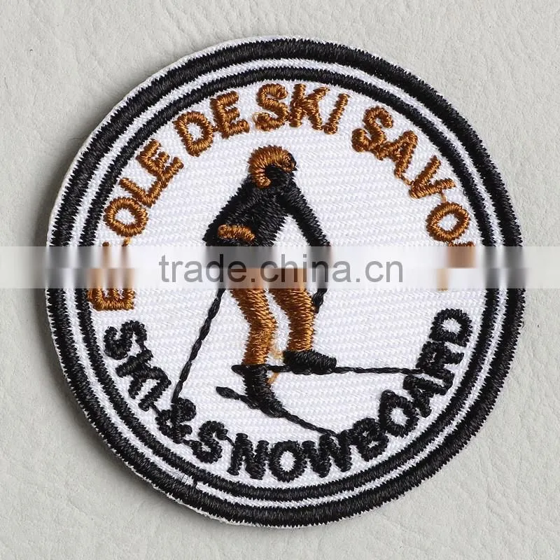 clothing label of back badge for ski shirt