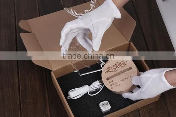 2015 New Product Custom 3D Table Night Light, Led Night Lamp