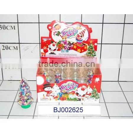 Happy plastic kids toys nice jewelry box Christmas tree trinket box