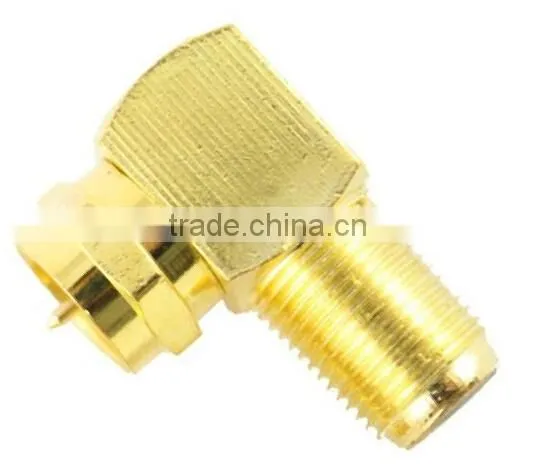 F male to F female right angle Coaxial Connector