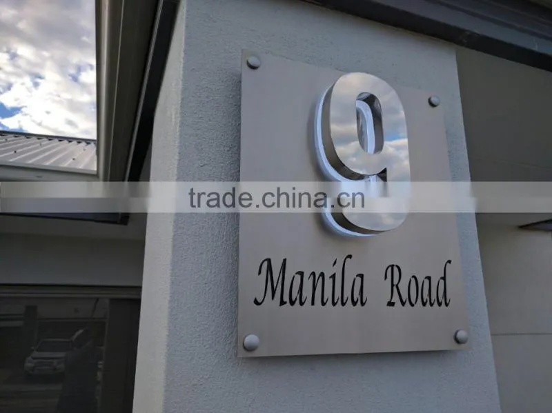 High quality anti-rust high luminance waterproof #304 led backlit stainless steel letters and number