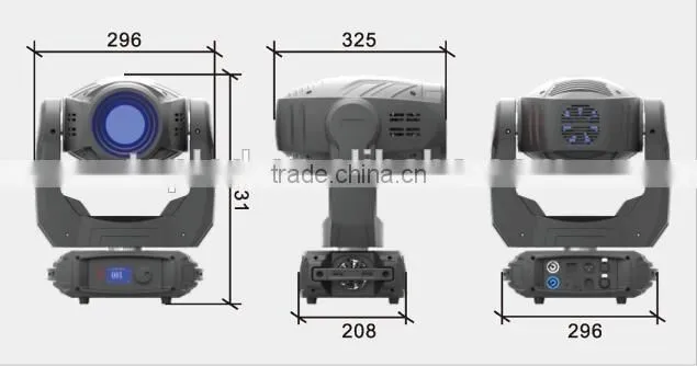 CE&RoHs Certificate 200W x1 White LED Spot Moving Head Light