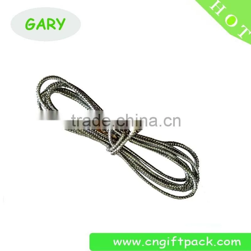 1.5mm Gold Wired Metallic Cord for Christmas Ornament Hanging Tag