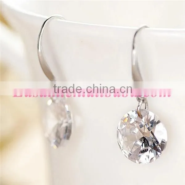 Fashion silver earring,new models zircon earrings