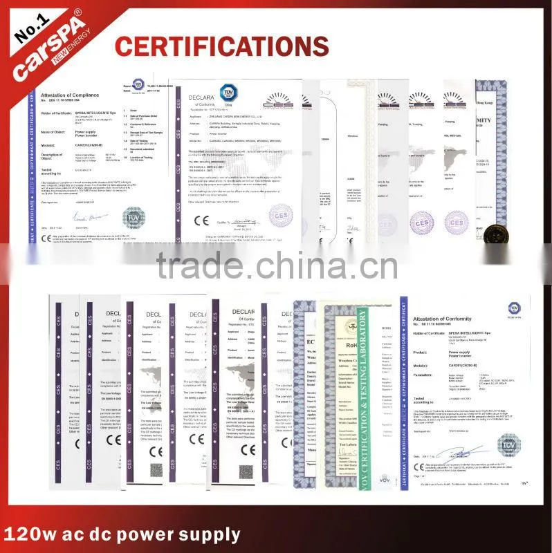 120W CE RoHS approved 12v power supply source ac dc