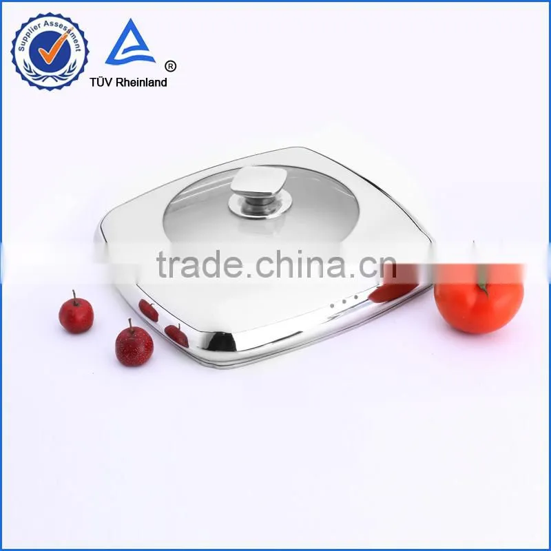 square pot lid with knob hole