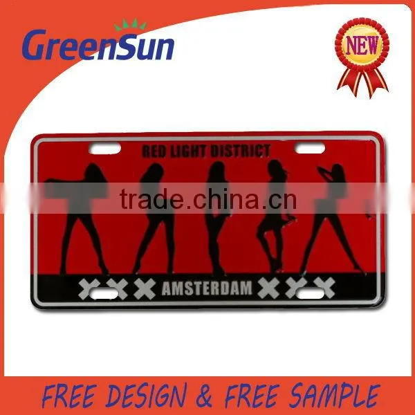 2015 most popular creative factory price rotating car plate