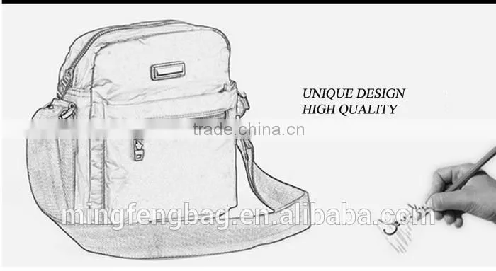 Costom Fashionable Nylon Oxford and Canvas Fabric Cross Strap Single Shoulder Messenger Bag for Men