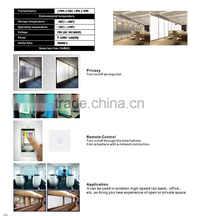 2015 switchable self-adhesive smart film in Smart home system