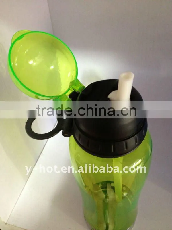 plastic water bottle with straw YH-P014