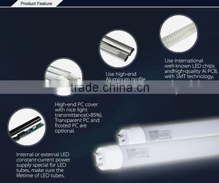 2015 top quanlity hot sale 1200mm 18-20w smd high lumen t8 led tube