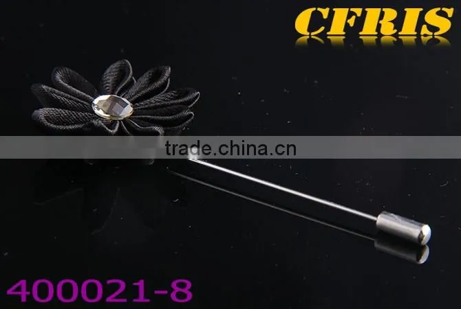 2016 New arriving coniferous flower with crystal inlaid lapel pins