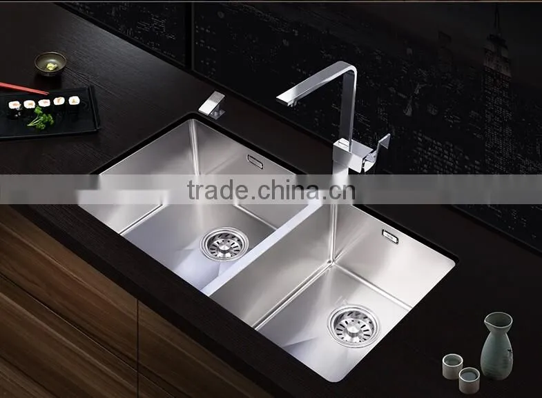 Universal stainless steel sinks Undermount handmade kitchen sink Double bowl sink