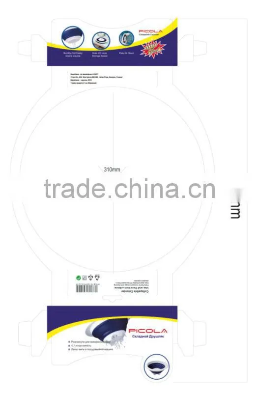 Fashion large plastic collapsible bowl