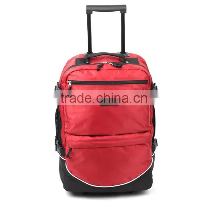 Fashion polyester trolley travel bag for sale