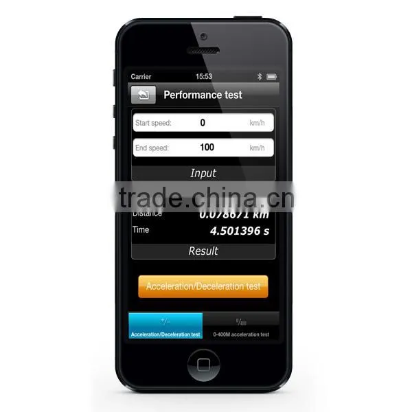 Xtool iOBD2 Sports saloon test tool