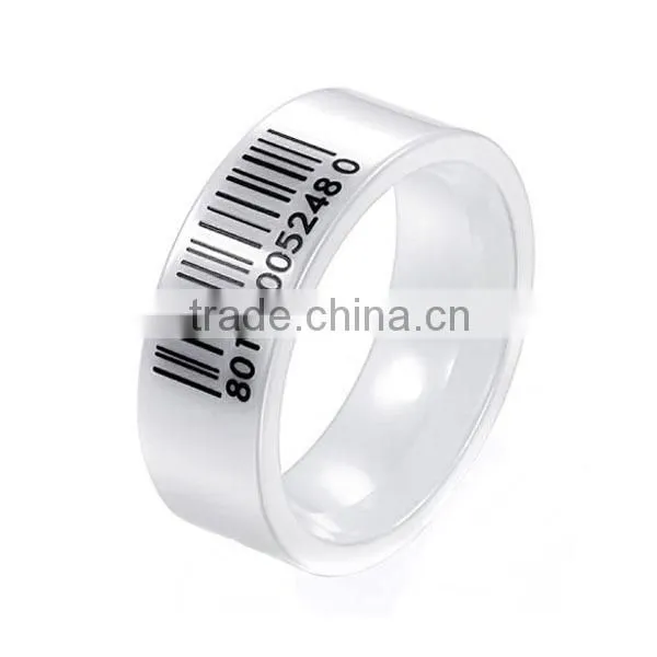 High quality 316l stainless steel ring fashion gold ceramic ring for women